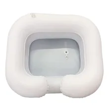 Home Bathroom Supplies Inflatable PVC Shampoo For The Elderly Disabled Medical Care Shampoo Sink Convenient Folding the elderly disabled aluminium alloy folding step help line device to help implement crutch rod four feet got up auxiliary walke
