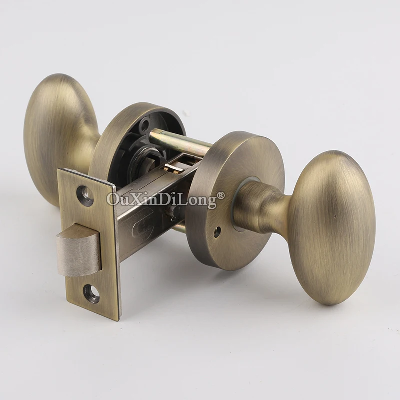  Luxury European Mute Door Lock Set Interior Entry Living Room Bedroom Bathroom Oval Backdrop Door L - 33022011806