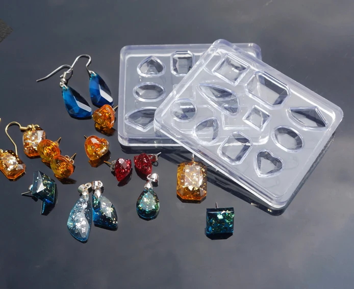 

12 Designs Cabochon Silicone Mold Necklace Pendant Resin Jewelry Making Mould DIY Hand Craft resin molds for Jewelry