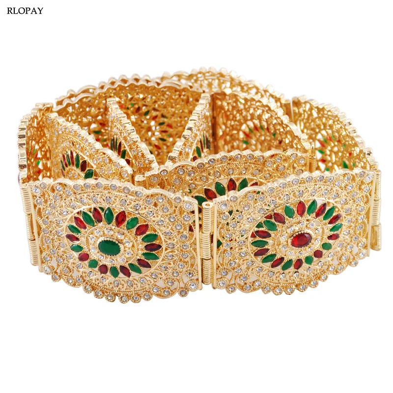 

New Model Women Kaftan Belt Love Heart Shape Rhinestone Waist Chain Full Crystal Luxury Women Costume Jewelry