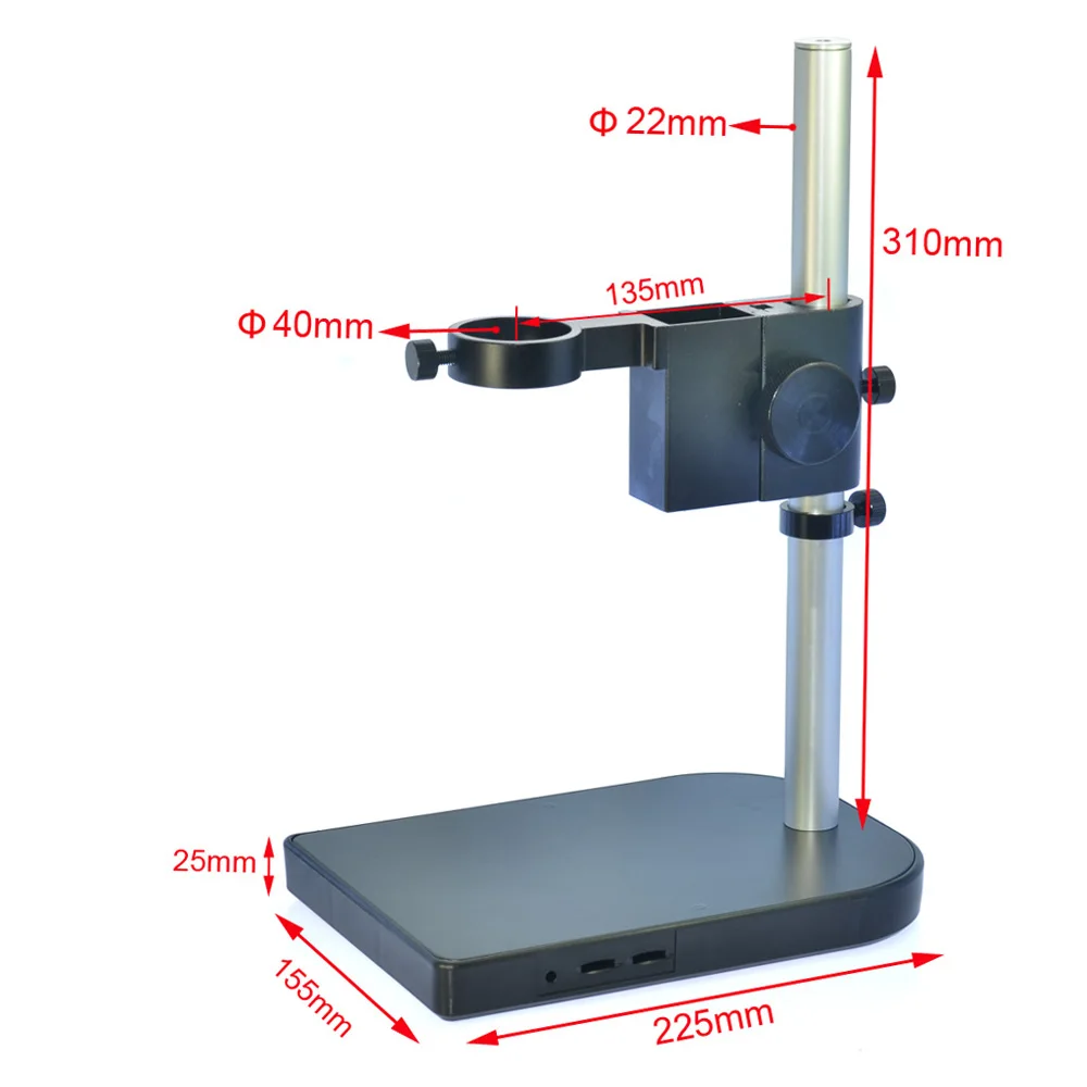 Oumefar Microscope Parts Microscope Camera Stand Microscope Support Microscope Bracket with 50mm Diameter for Laboratory 100-240V, European Standard