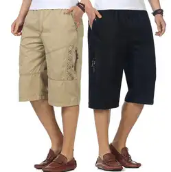 Мужчина короткие пляжные повседневные шорты мужские брюки бриджи свободные сумки капри мужские Шорты короткие masculino с мульти-карман