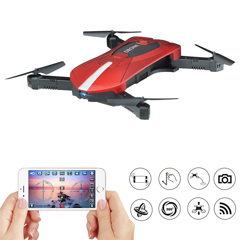 

JD-018 mini 20 WiFi FPV Selfie RC Drone With High Hold Mode Foldable Arm RC Quadcopter RTF RC Helicopter with Remote Controller