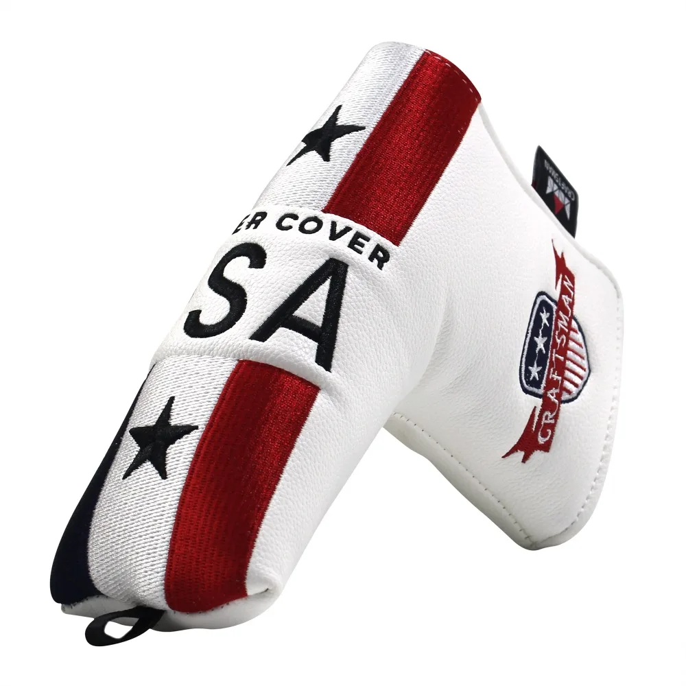 Craftsman Golf USA flag Blade Putter Cover Golf Headcover Head Cover