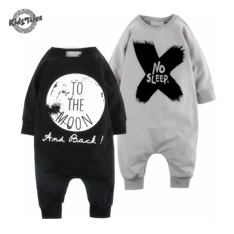 

Kids Tales Fashion Baby Boy And Girl Clothes 2 Color Long Sleeve Cartoon Pattern One Piece Baby Rompers Newborn Infant Clothing