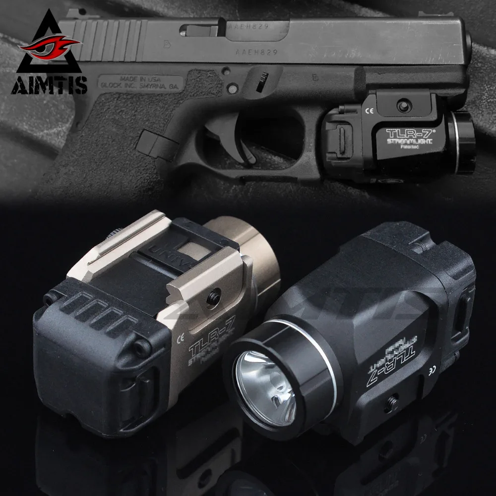 

AIMTIS Tactical Compact Gun Flashlight TLR-7 Light Fits GLOCK 17 Hk USP CZ SIG SAUER SP2022 Defense Pistols Torch Streamlight