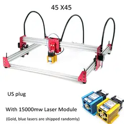 45*45 см Мини Синий CNC лазерный гравировальный станок 500 МВт/2500 мвт/15 Вт DC 12 В DIY гравер Настольный по дереву маршрутизатор/резак/принтер CNC лазер