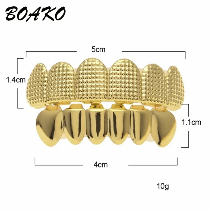 BOAKO, Золотая решетка, решетка для зубов, гриль, хип-хоп, мужские верхние и нижние грили, зубной рот, панк, зубные колпачки, рэппер, косплей, украшения для тела