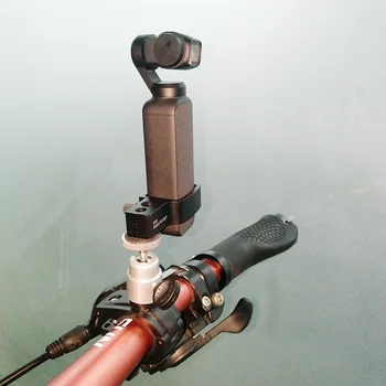 

Tripod Mount Clip Adapter Bike Motorcycle Handle Bar Clamp with 1/4 Ball Head for DJI OSMO Pocket Handheld Gimbal Mount Adapter