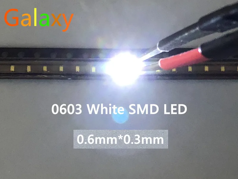 100 шт./лот маленькие белые лампы 0603 SMD LED светоизлучающие диоды Бесплатная