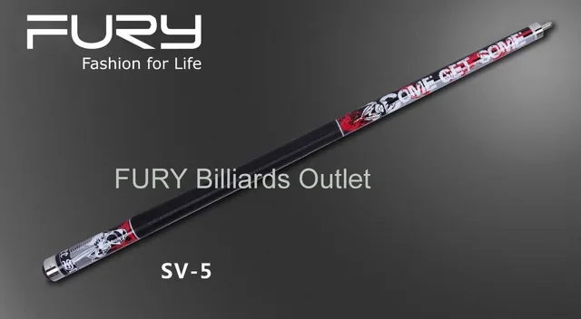 Cheap Fury SV II Series Pool Cue Model SV-05 /147  american pool cue  /Street Painting /Maple wood