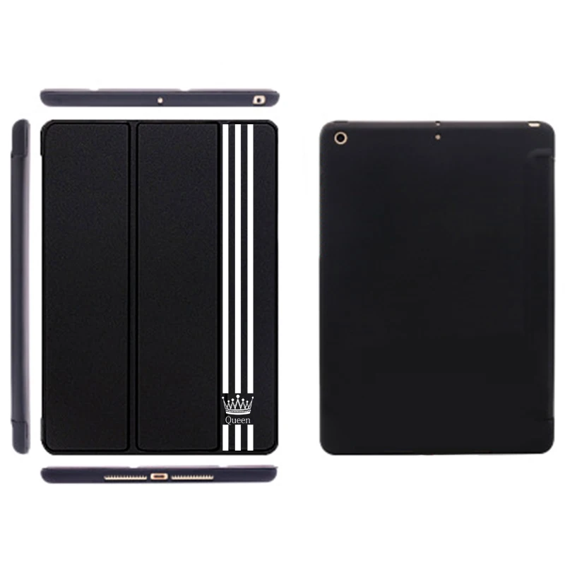 Простой флип чехол Line King Queen для iPad Mini 5 4 3 2 1 планшета с функцией автоматического