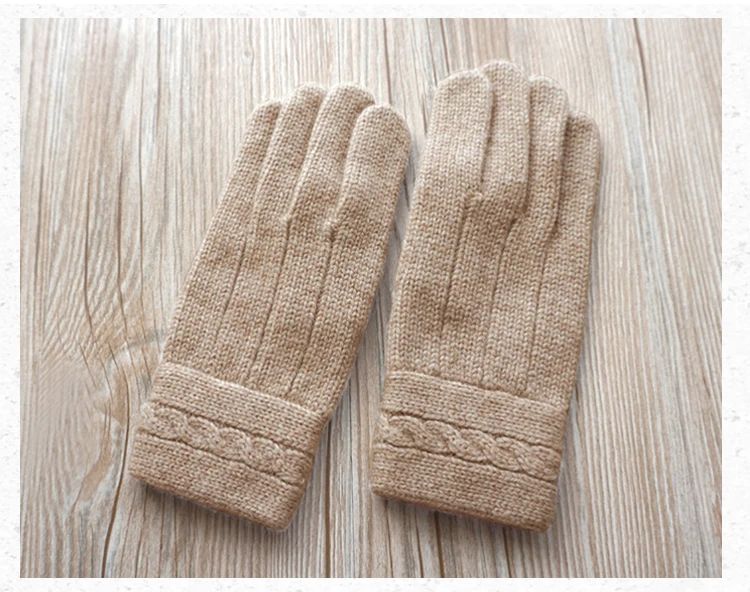 Зимние перчатки для женщин толстые теплые шерстяные вязаные перчатки женские уличные модные теплые перчатки варежки перчатки для вождения
