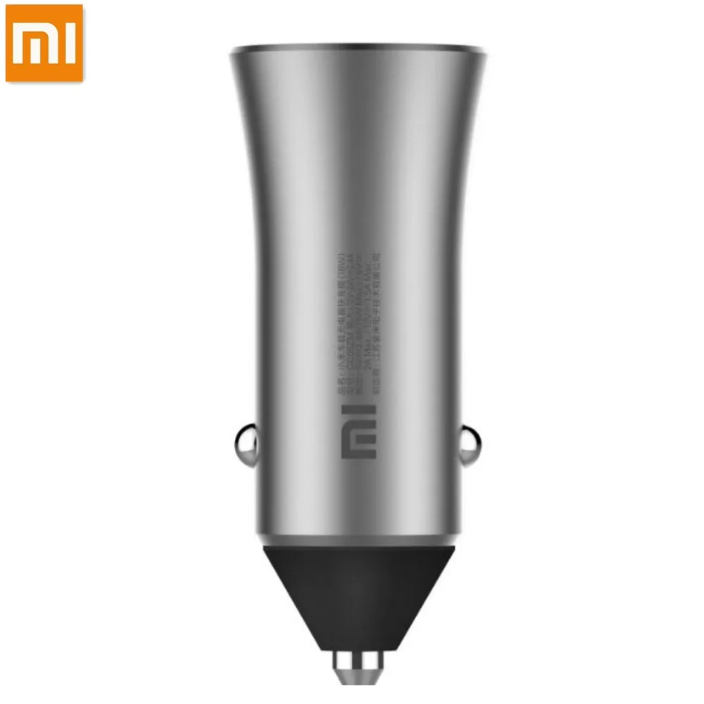 

Original Xiaomi Universal Smart Circuit-Breaker Protection Dual USB Port 5V 2.4A 9V 2A 18W Metal Quick Fast Car Charger