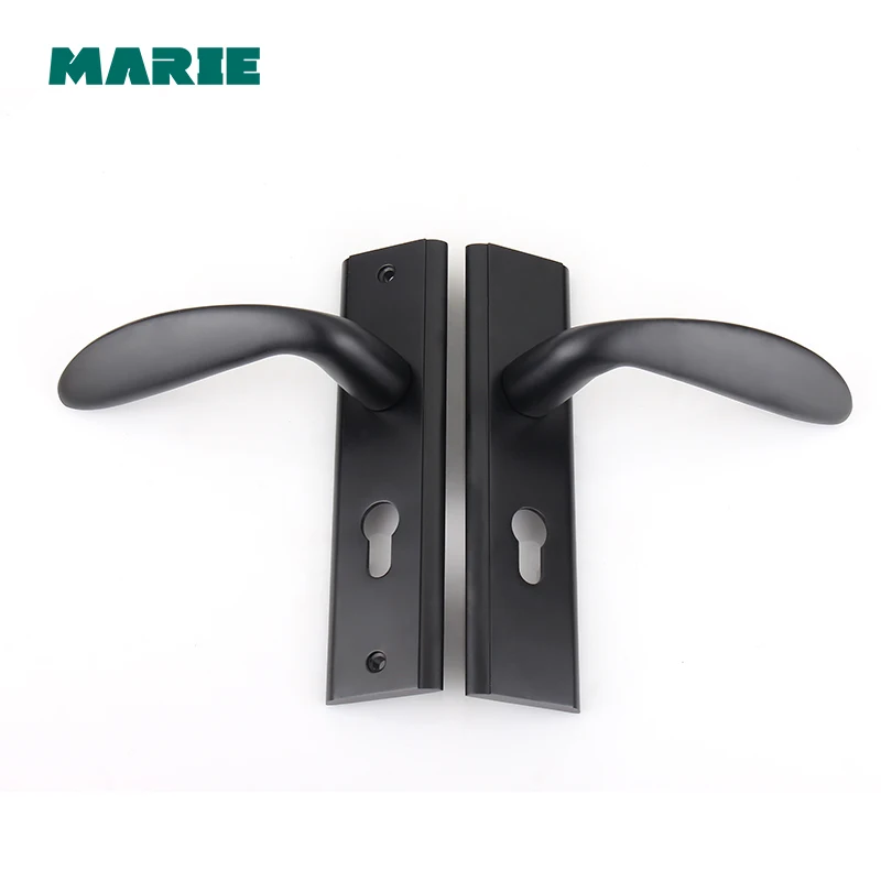 Black Color New aluminum material interior door lock Living Room Bedroom Bathroom door handle lock
