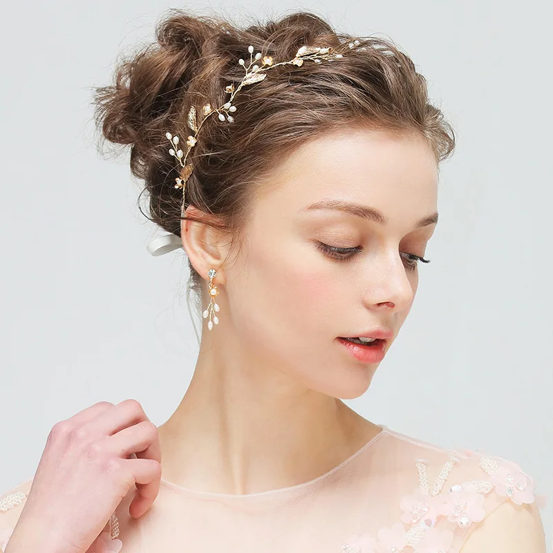 

NPASON 2019 Hot Selling Source Pearl Hair Belt Explosive Handmade Hair Jewelry Bride Headwear Wedding Accessory Yd212