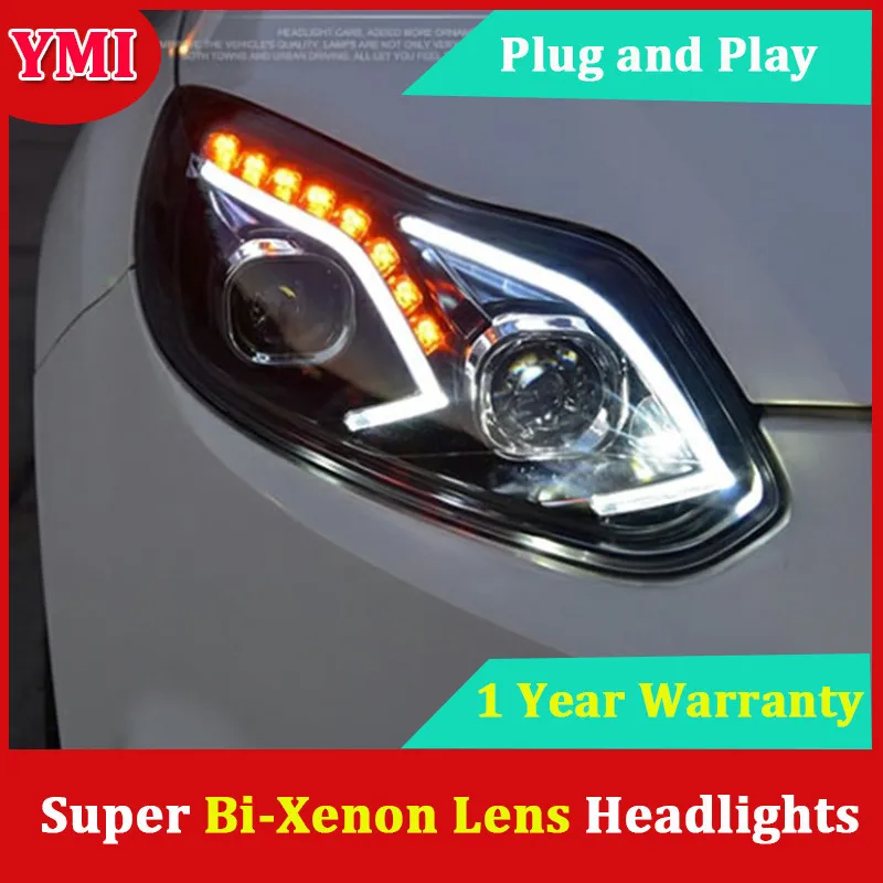 Car Head Lamp For Ford Focus MK3 2012 2014 Headlights LED Headlight DRL