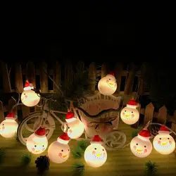 1.5 м Снеговик света строки Фея 10 светодиодов Рождество Light Главная Сад Белый свет Санта AA питание от аккумулятора партии Крытый свет