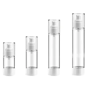 

Plastic Cosmetic Bottle Refillable Bottles Emulsion Spray 15ML 30Ml 50ML 100ML Transparent Airless Pump Vacuum Container