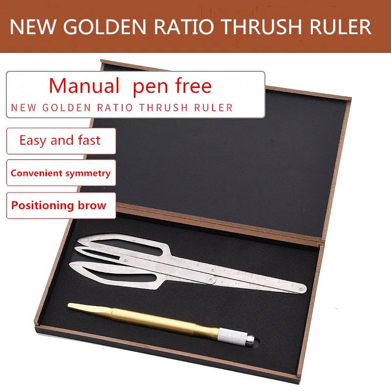 

High Quality Eyebrow Ruler Golden Ratio Thrush Ruler Stainless Steel Eyebrow Stencil MakeUp Tool for Permanent Makeup Accessory