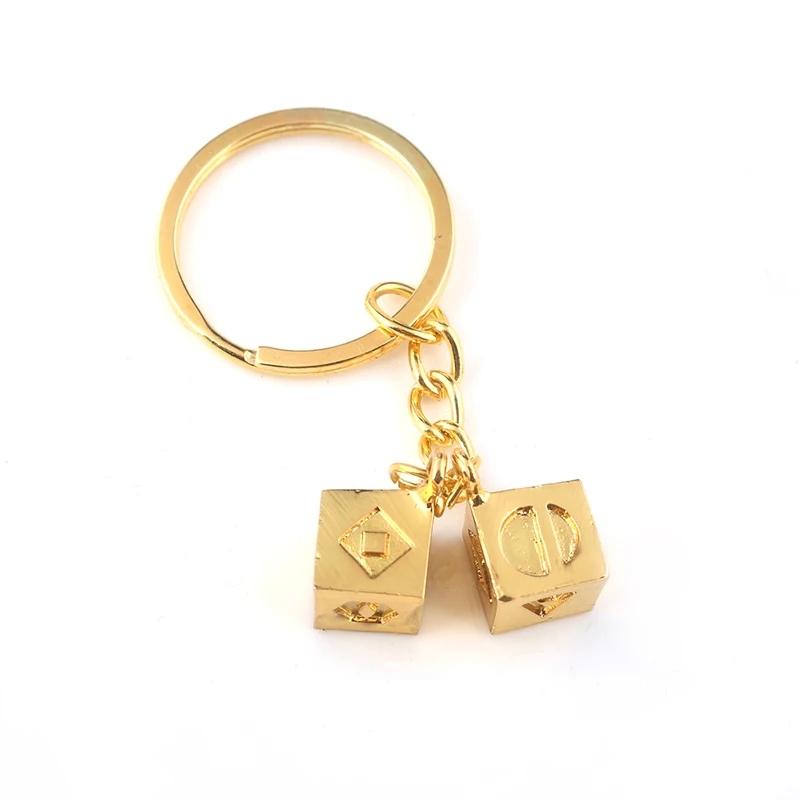 

Movie Star War Last Jedi Dice Key Rings Han Solo Lucky Dice Prop Smugglers Dice Keychains Women Men Fashion Jewelry Accessories