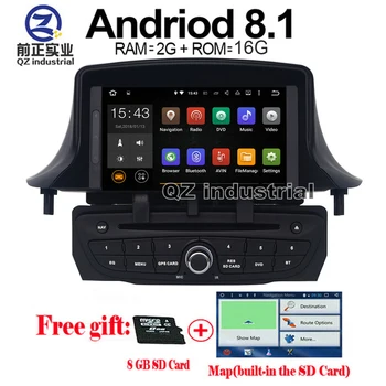 

QZ industrial HD 7inch Android 8.1 Car DVD player for Renault Megane III 3 with 3G WIFI GPS Bluetooth Radio RDS SWC Navigation