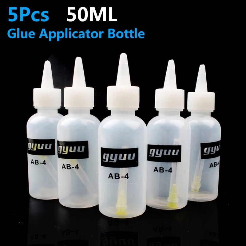 

5Pcs/lot 50ML Glue Applicator Needle Squeeze Bottle for Paper Quilling DIY Scrapbooking Paper Craft Tool