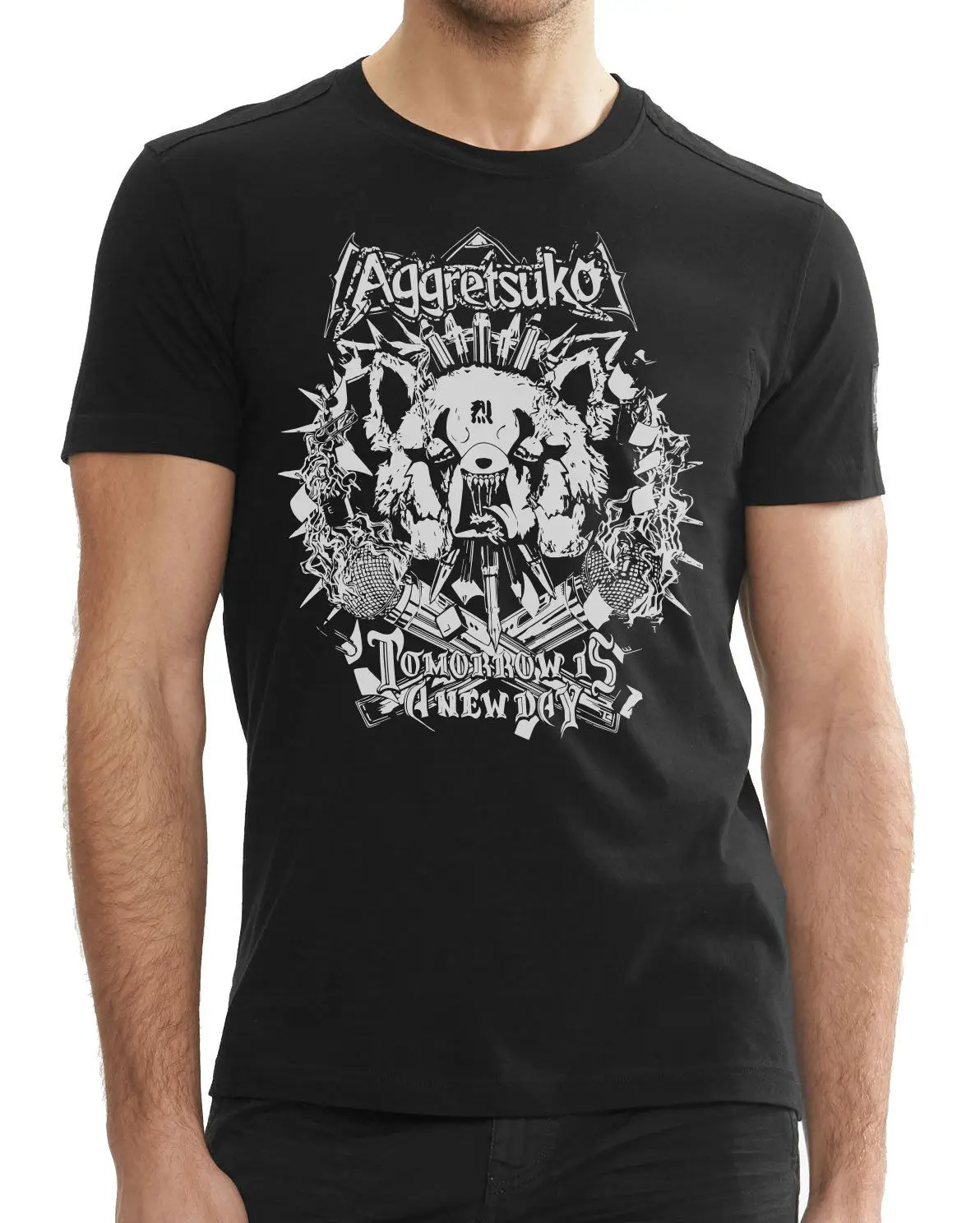 

Aggretsuko T-Shirt Tomorrow Is A New Day Yoga Red Panda Men's & Ladies Cartoon t shirt men Unisex New Fashion tshirt