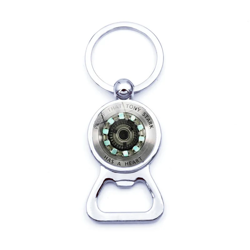 

Iron Man Tony Stark Bottle Opener Keychain Marvel The Avengers 4 Endgame Quantum Realm Series Key Ring Holder Porte Clef