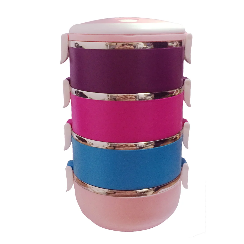 

Portable Mini Japanese Bento Box Thermal Insulation Leak-Proof Stainless Steel Bento Lunchbox Food Fruit Tableware for Children