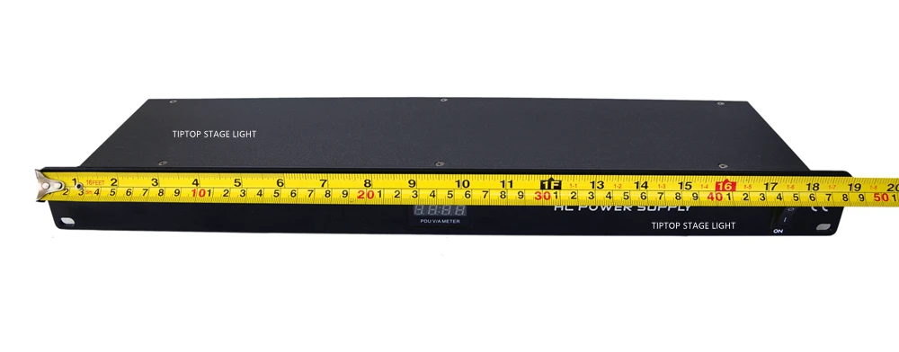 Цена со скидкой 1U PDU AC распределитель питания коробка для шкафа AC88V-256V номинальный ток 2А Максимальная мощность 2500 Вт 9 Выходная розетка