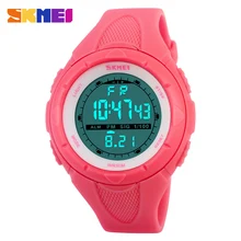 Skmei marca de relojes de lujo de las mujeres del deporte militar relojes de moda casual digital led reloj de pulsera correa de caucho regalo reloj relogio masculino