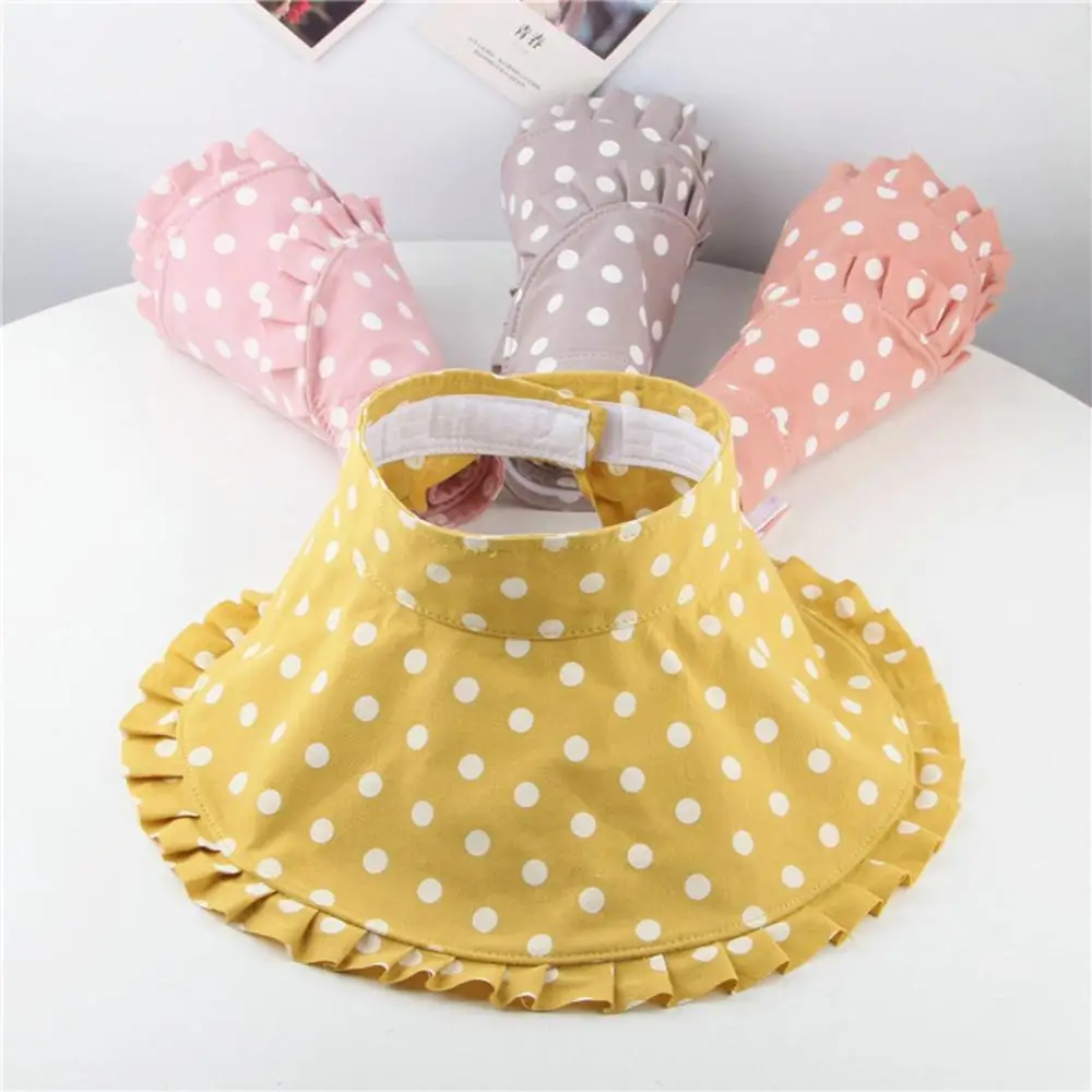 

Summer Baby Kids Girls Boys Dot Print Ruffles Sunhat Bucket Cap