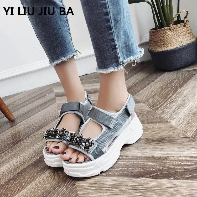 

2019 Fashion Summer flats Women's Sandals Casual Breathable Shoes Woman Comfortable Wedges Sandalias shoes women mujer **538