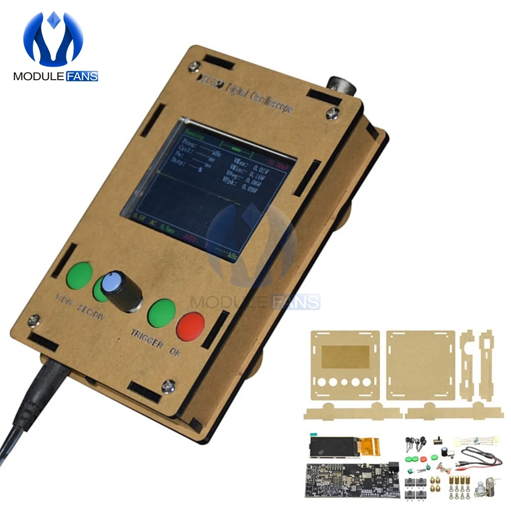 Для DSO311 Мини цифровой осциллограф DC 9v 200mA 2 4 &quotTFT LCD STM32 12 битный зонд с корпусом