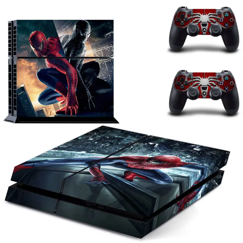 Виниловая наклейка на весь корпус Человека паука для PS4 Playstation 4 системная консоль