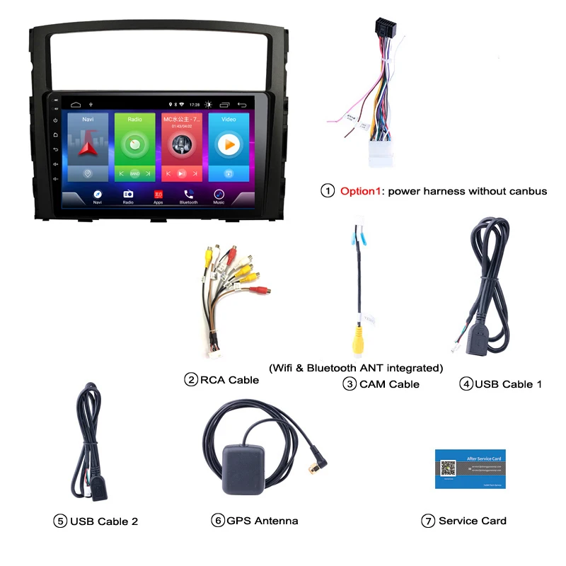 Полный сенсорный экран автомобиля Android 8,1 радио плеер для MITSUBISHI Pajero 2006-14 gps навигация Видео Мультимедиа Встроенный Bluetooth