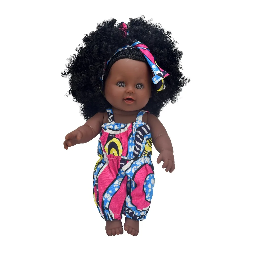 Африканская черная Детская кукла reborn girl 12 дюймов желтая boneca corpo inteiro de silicone reborn baby dolls поп реалистичные дети