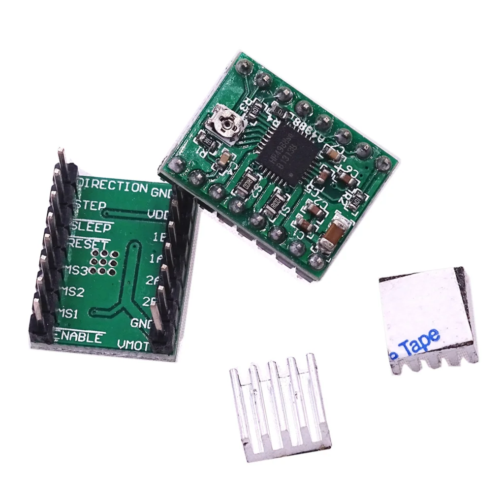 Шаговый драйвер Reprap A4988 зеленый модуль драйвера для шагового двигателя с