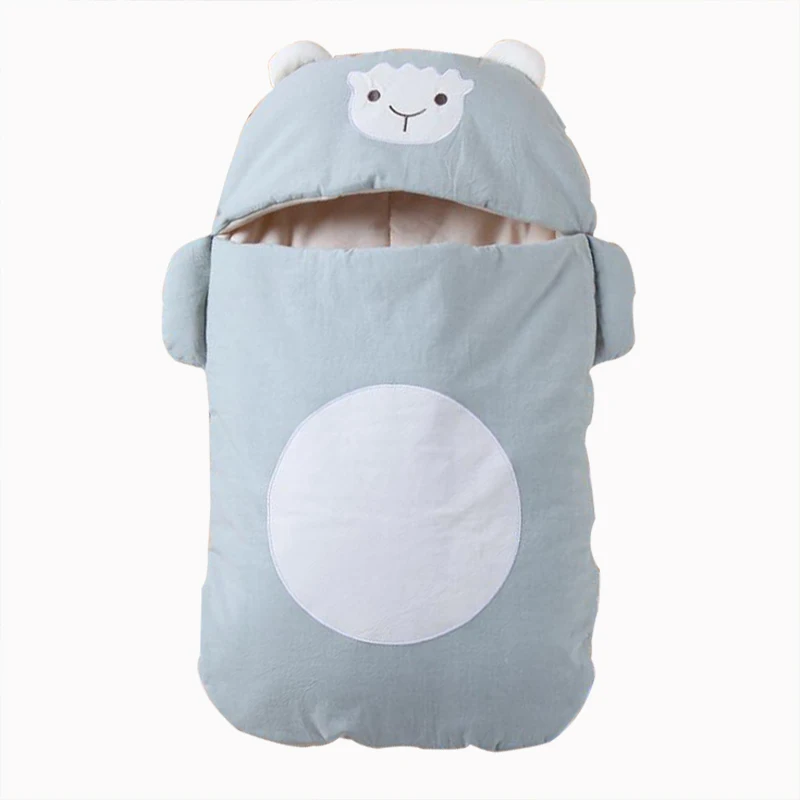 Конверт новорожденного хлопок младенческой зимний спальный мешок 40*80 см спальный мешок коляска теплая и мягкая сумка для пеленания - Цвет: Color 2