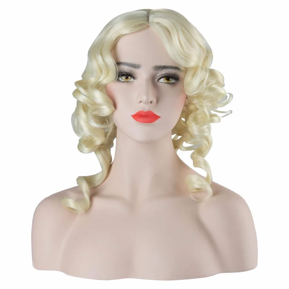 blonde curly wig fancy dress