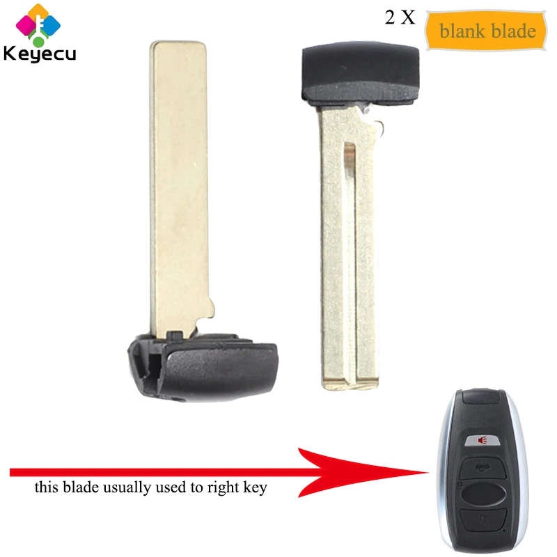 KEYECU Pair Smart Remote Uncut Insert Emergency Key Blade - FOB for Subaru BRZ WRX STI Legacy Outback Limited XV Crosstrek | Автомобили и