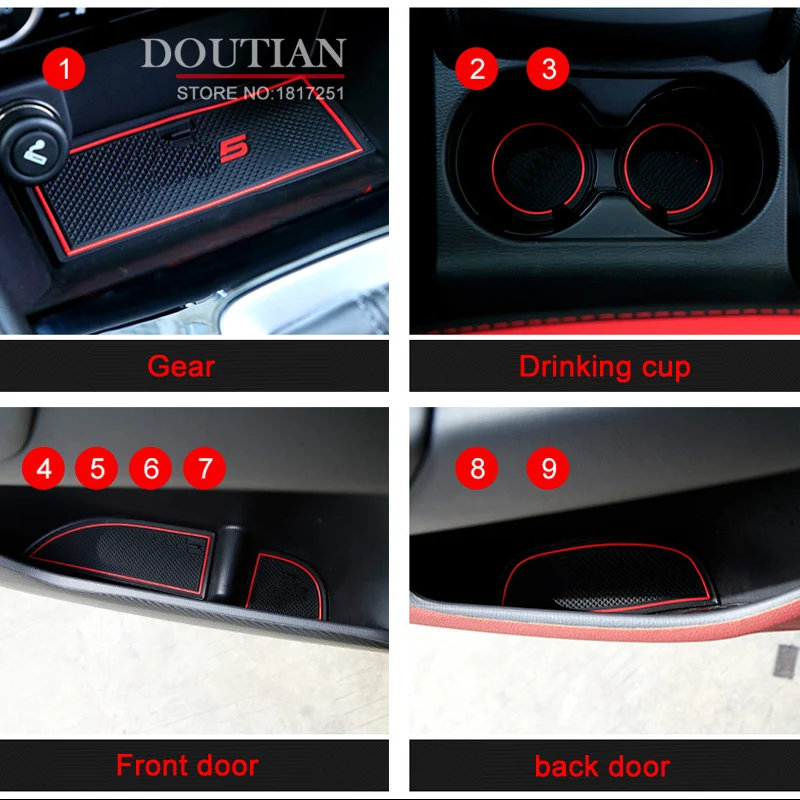 Нескользящие коврики наклейки для Mazda CX 5 CX5 2017 2018| |