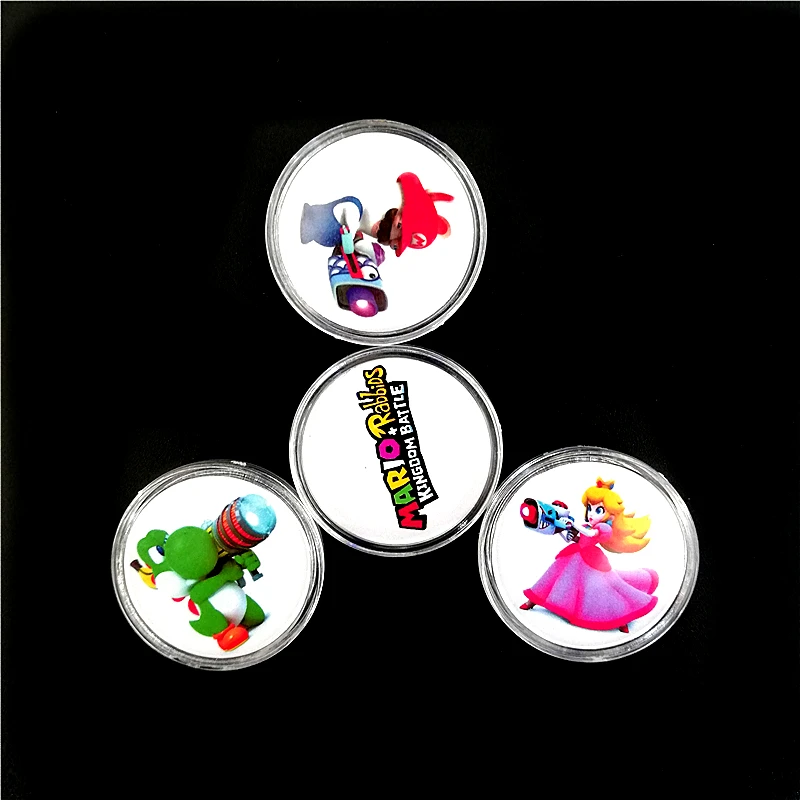 16pcs Full Set Splatoon 2 NFC Game Card Of Amiibo Collection Coin NTAG215 Sticker Printed Tag For NS Switch Fast Shipping - Цвет: 4Pcs Mario Rabbides