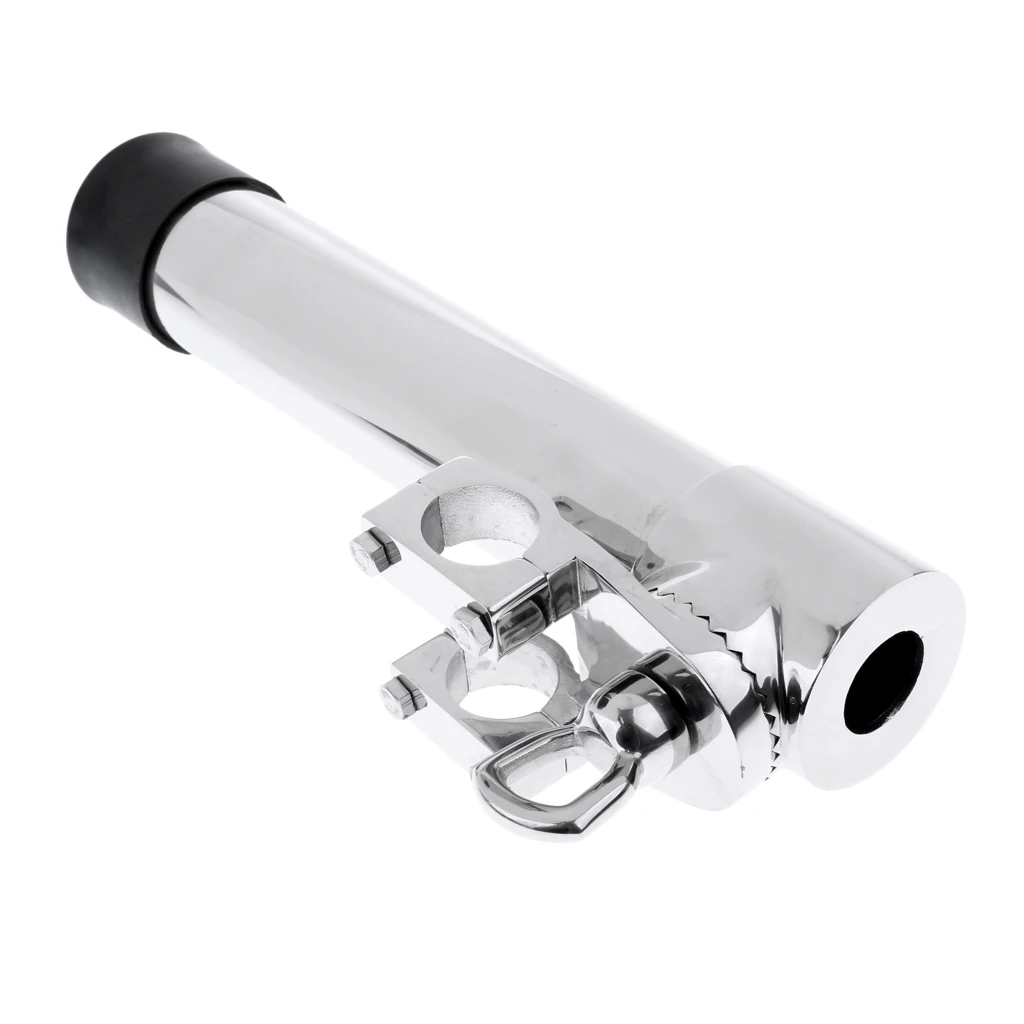 

Heavy Duty Fishing Rod Holder Clamp On 1'' Rail Mount Bracket for Boat Yacht - Marine Grade Fishing Tools 316 Stainless Steel