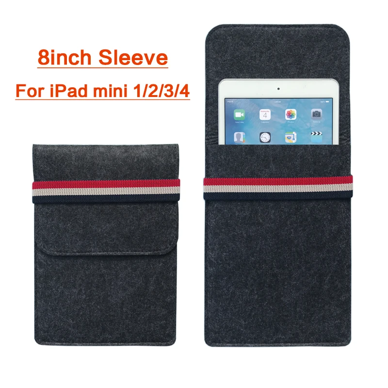 

Case For iPad mini 1 2 3 4 Soft Tablet Pouch Bag Liner Sleeve Bag Shockproof Smart Cover For iPad 7.9 inch ebooks 2017