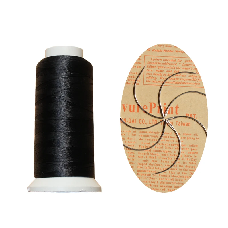 

1 Roll Black Color Nylon Weaving Thread / High Intensity Polyamide Nylon Thread+ 3 pcs weaving needles free China small packet