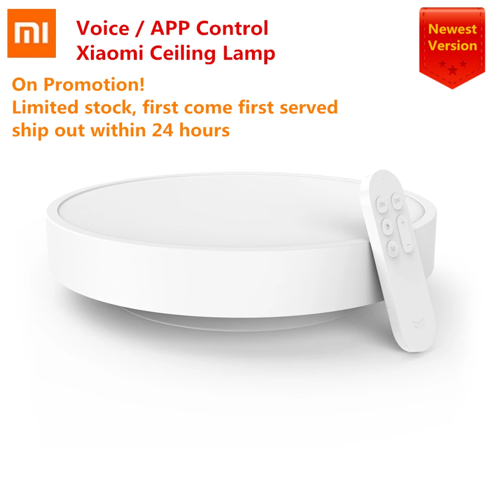 

2018 New Original Xiaomi Yeelight Smart Ceiling Light Lamp Remote Mi APP WIFI Bluetooth Control Smart LED Color IP60 Dustproof