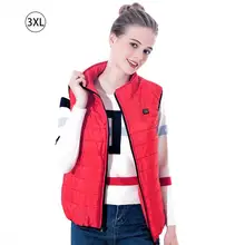 Зимний теплый пуховый жилет для женщин, верхняя одежда, пуховая куртка с USB электрическим подогревом, теплый пуховик для зарядки