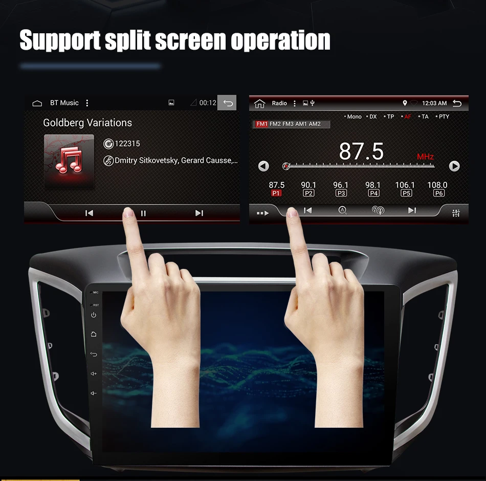 Clearance Eunavi 4G+32G Octa 8 core android 9.0 car dvd for Hyundai Creta ix25 multimedia car radio gps navi PX6 Radio WIFi car stereo 19